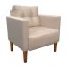 Kit Sofá Retrô Namoradeira 2 Lugares e 02 Poltronas Livia Suede Bege - D'Rossi