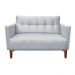 Kit Sofá Retrô Namoradeira 2 Lugares e 02 Poltronas Livia Suede Cinza - D'Rossi