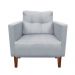 Kit Sofá Retrô Namoradeira 2 Lugares e 02 Poltronas Livia Suede Cinza - D'Rossi