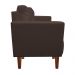 Kit Sofá Retrô Namoradeira 2 Lugares e 02 Poltronas Livia Suede Marrom - D'Rossi