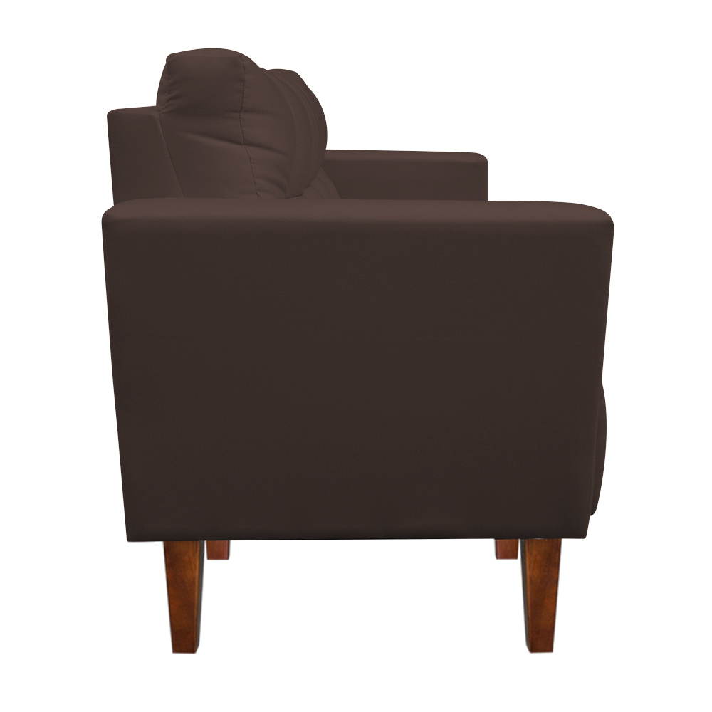 Kit Sofá Retrô Namoradeira 2 Lugares e 02 Poltronas Livia Suede Marrom - D'Rossi