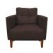 Kit Sofá Retrô Namoradeira 2 Lugares e 02 Poltronas Livia Suede Marrom - D'Rossi