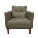 Kit Sofá Retrô Namoradeira 2 Lugares e 02 Poltronas Livia Suede Marrom Rato - D'Rossi