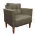 Kit Sofá Retrô Namoradeira 2 Lugares e 02 Poltronas Livia Suede Marrom Rato - D'Rossi