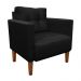 Kit Sofá Retrô Namoradeira 2 Lugares e 02 Poltronas Livia Suede Preto - D'Rossi