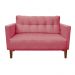Kit Sofá Retrô Namoradeira 2 Lugares e 02 Poltronas Livia Suede Rose  - D'Rossi
