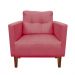 Kit Sofá Retrô Namoradeira 2 Lugares e 02 Poltronas Livia Suede Rose  - D'Rossi