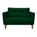 Kit Sofá Retrô Namoradeira 2 Lugares e 02 Poltronas Livia Suede Verde  - D'Rossi