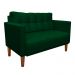 Kit Sofá Retrô Namoradeira 2 Lugares e 02 Poltronas Livia Suede Verde  - D'Rossi