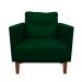 Kit Sofá Retrô Namoradeira 2 Lugares e 02 Poltronas Livia Suede Verde  - D'Rossi