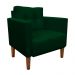 Kit Sofá Retrô Namoradeira 2 Lugares e 02 Poltronas Livia Suede Verde  - D'Rossi