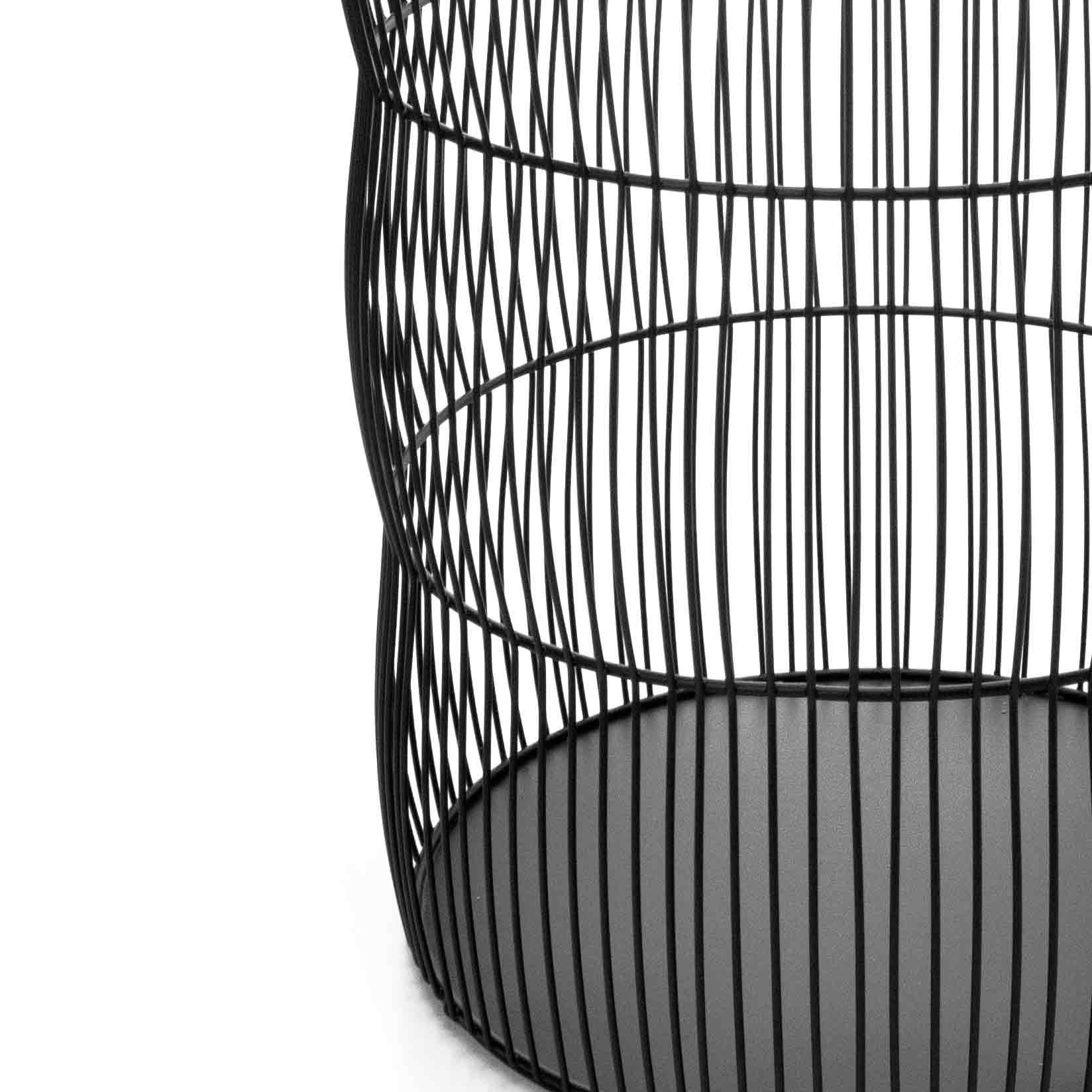 Lanterna Decorativa em Metal Preto 50x24x24 cm - D'Rossi