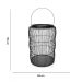 Lanterna Decorativa em Metal Preto 50x24x24 cm - D'Rossi