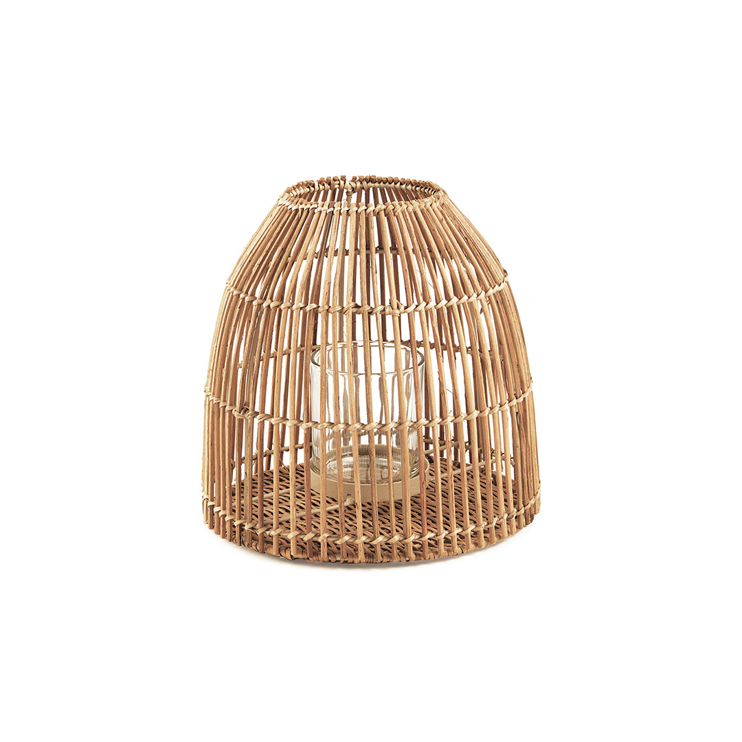 Lanterna Decorativa em Rattan 30x26 cm - D'Rossi
