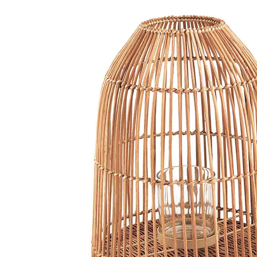 Lanterna Decorativa em Rattan 38x30 cm - D'Rossi