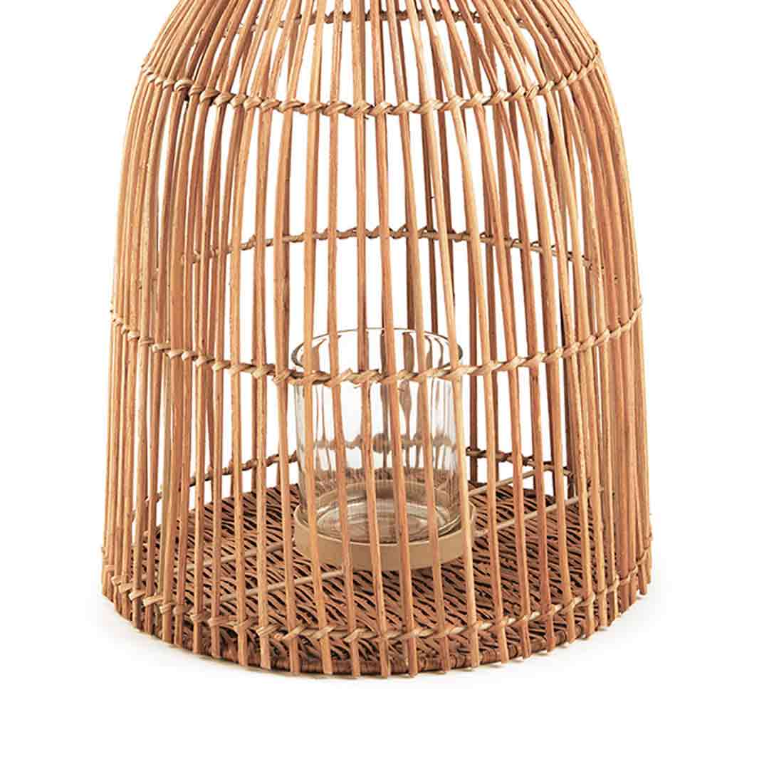 Lanterna Decorativa em Rattan 38x30 cm - D'Rossi