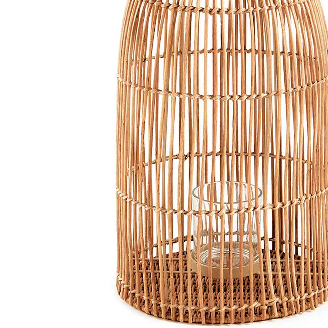 Lanterna Decorativa em Rattan 50x30 cm - D'Rossi