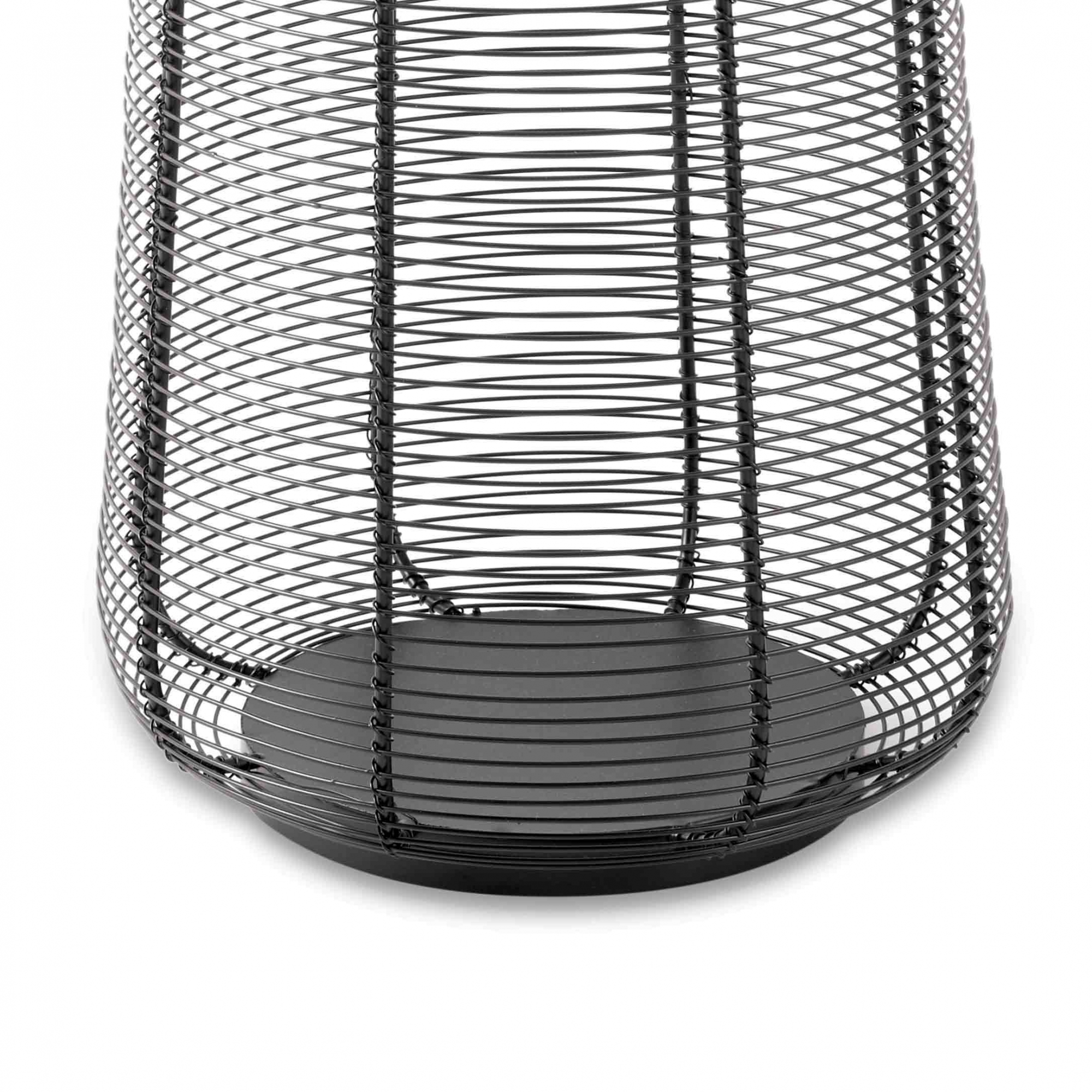 Lanterna Decorativo em Metal Preto 60x23x23 cm - D'Rossi