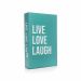 Livro Decorativo de Papel  Verde "Live Love Laugh Verde" 27x14x5 cm - D'Rossi