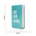 Livro Decorativo de Papel  Verde "Live Love Laugh Verde" 27x14x5 cm - D'Rossi