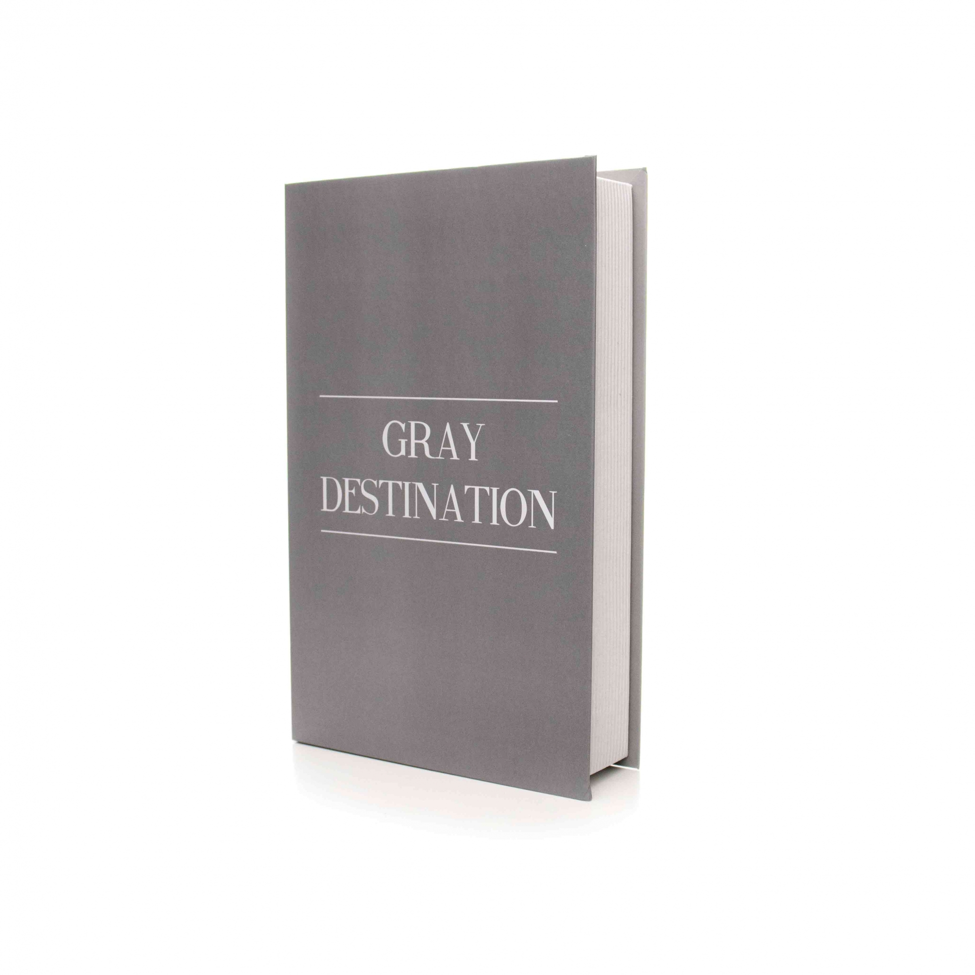 Livro Decorativo de Papel "Gray Destination Cinza" 27x17x5 Cm - D'Rossi