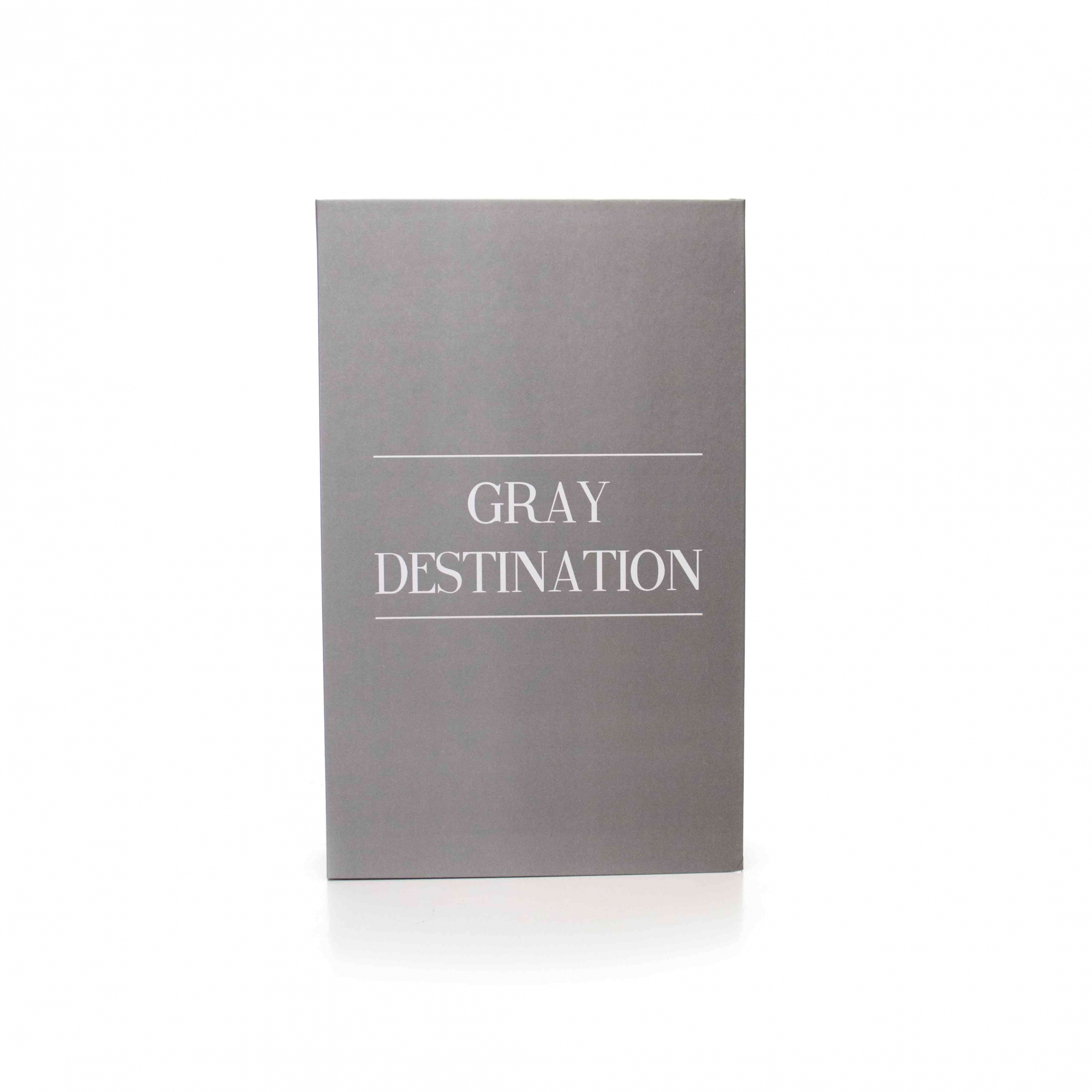 Livro Decorativo de Papel "Gray Destination Cinza" 27x17x5 Cm - D'Rossi