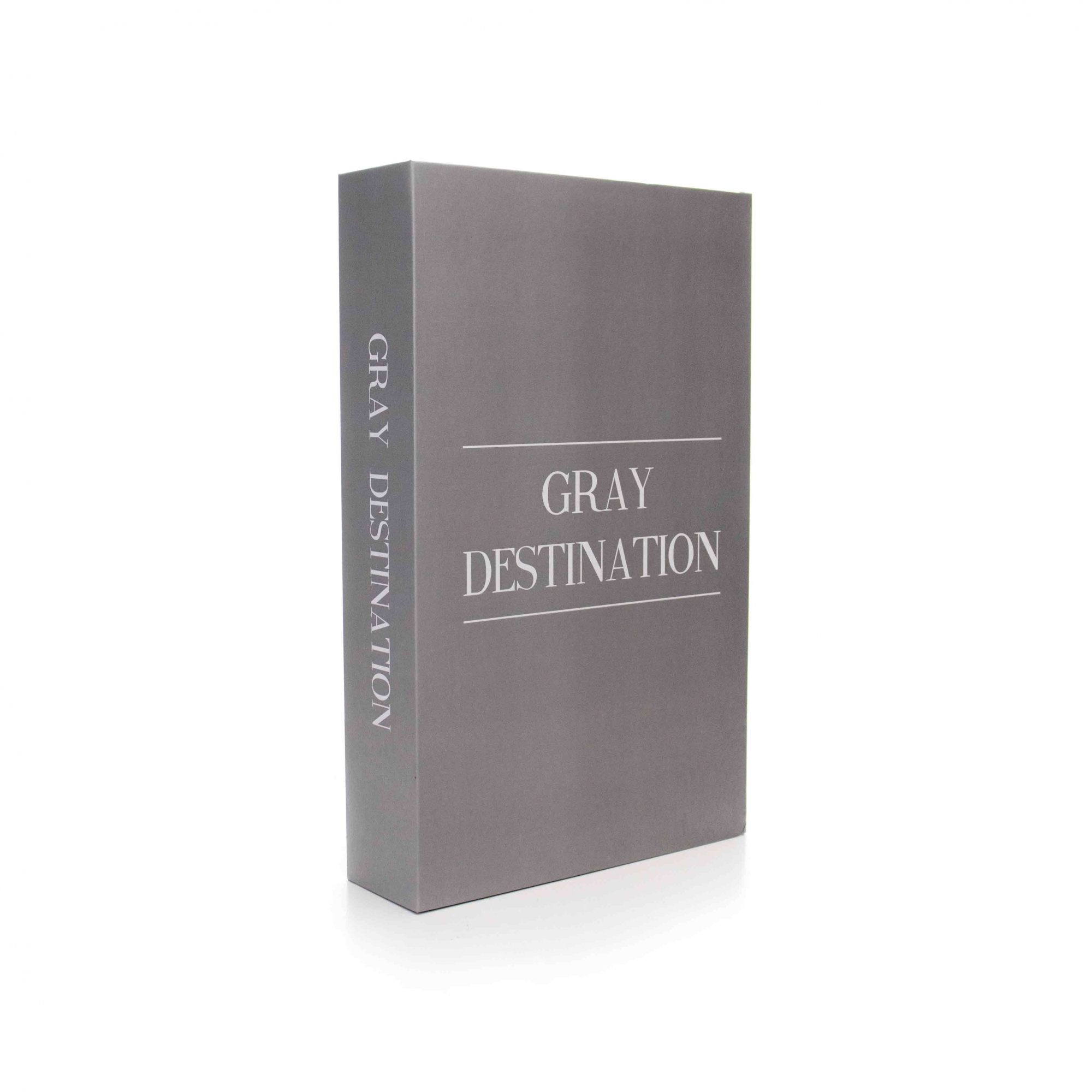 Livro Decorativo de Papel "Gray Destination Cinza" 27x17x5 Cm - D'Rossi