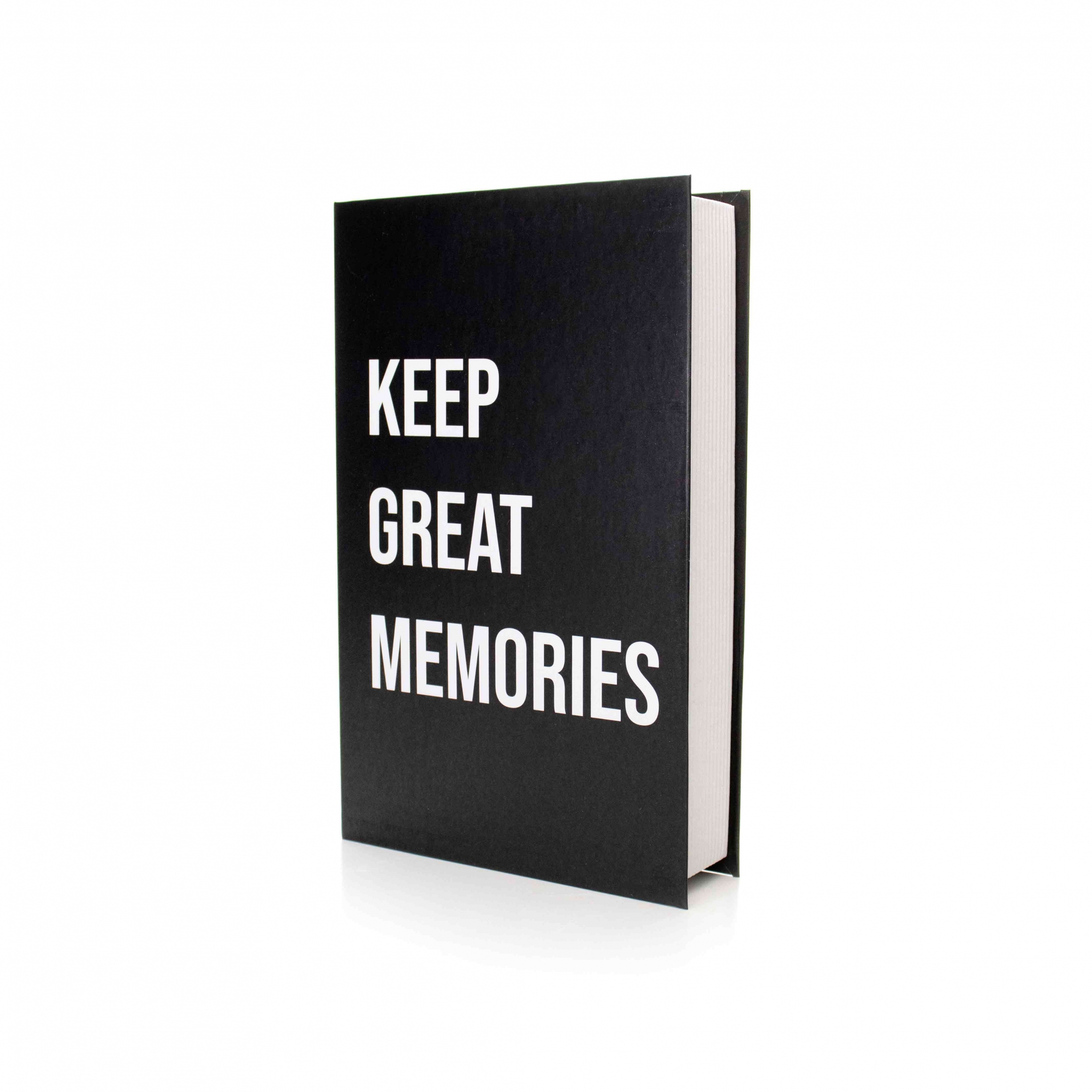 Livro Decorativo de Papel "Keep Great Memories" Preto 27x14x5cm - D'Rossi