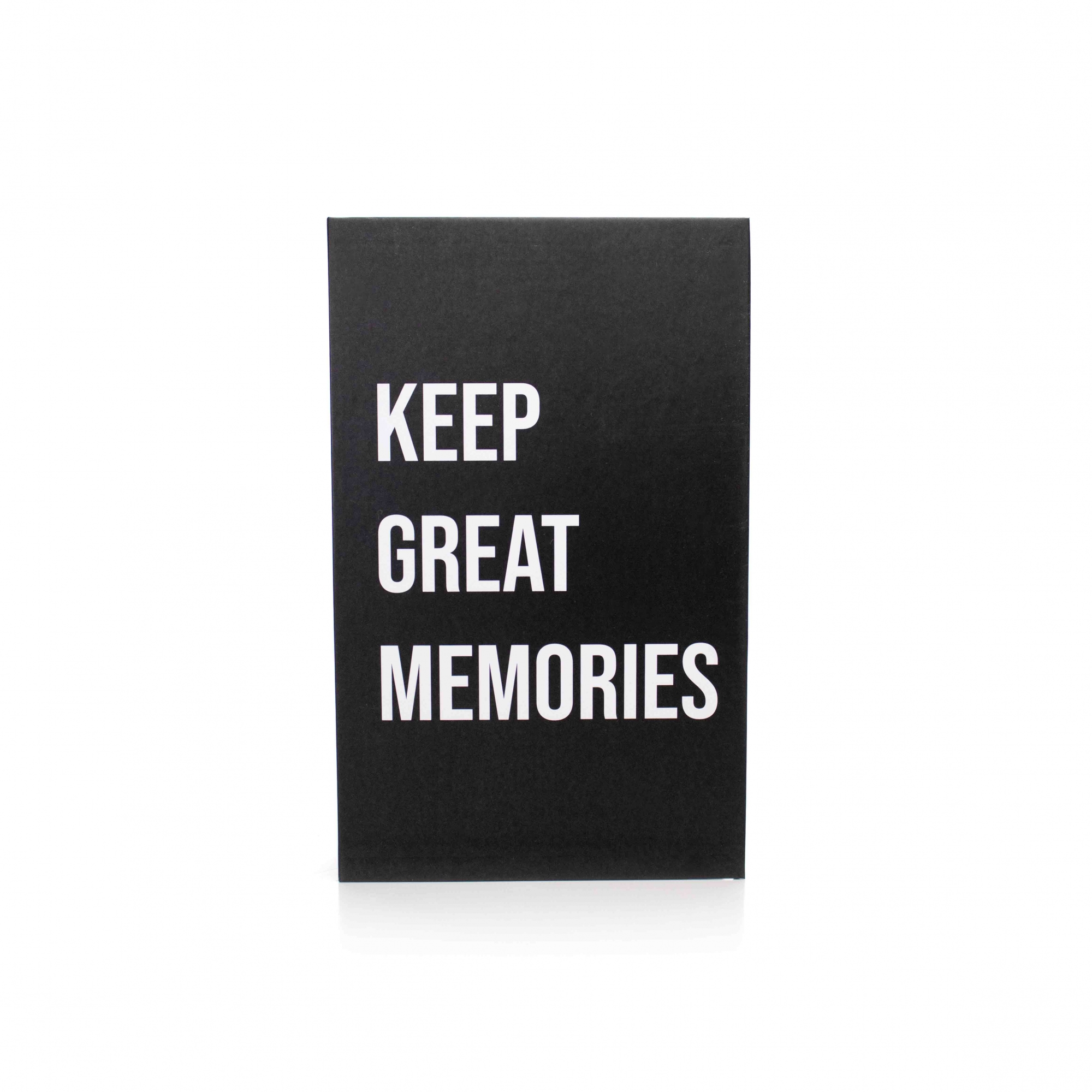 Livro Decorativo de Papel "Keep Great Memories" Preto 27x14x5cm - D'Rossi