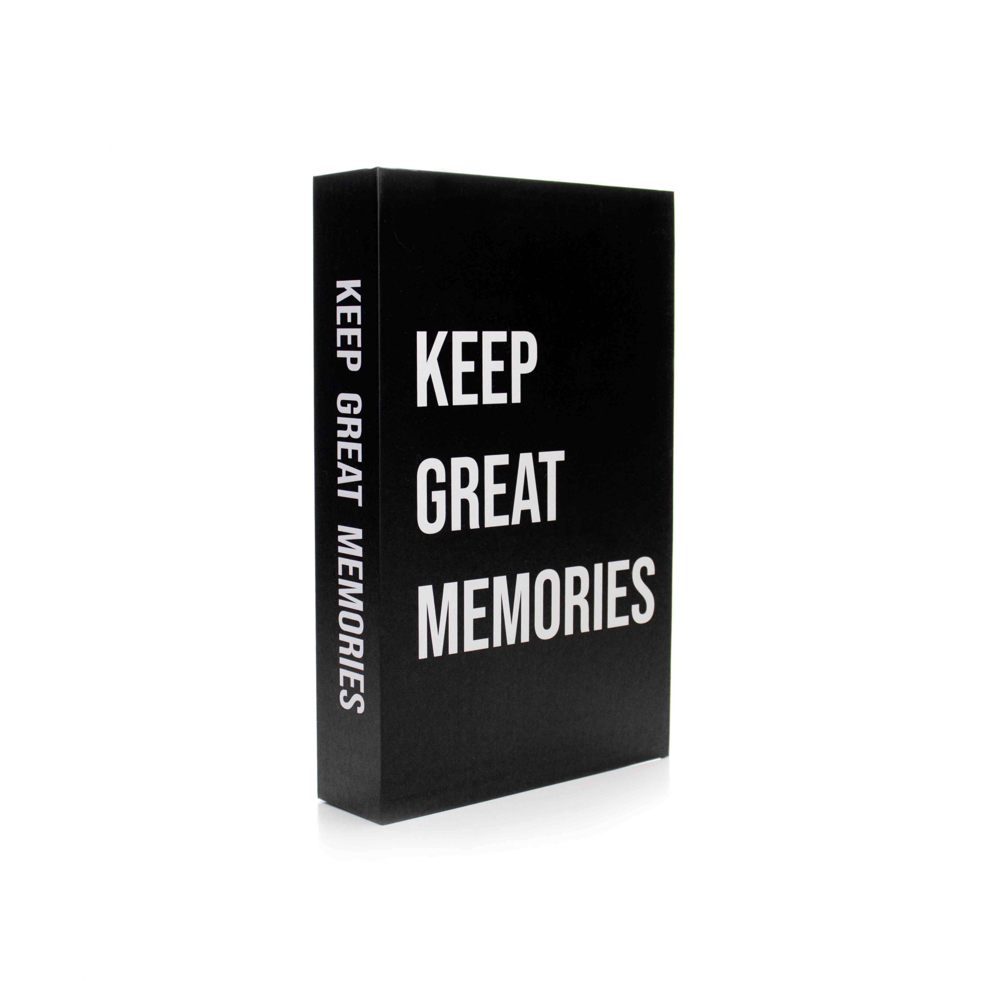 Livro Decorativo de Papel "Keep Great Memories" Preto 27x14x5cm - D'Rossi