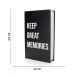 Livro Decorativo de Papel "Keep Great Memories" Preto 27x14x5cm - D'Rossi