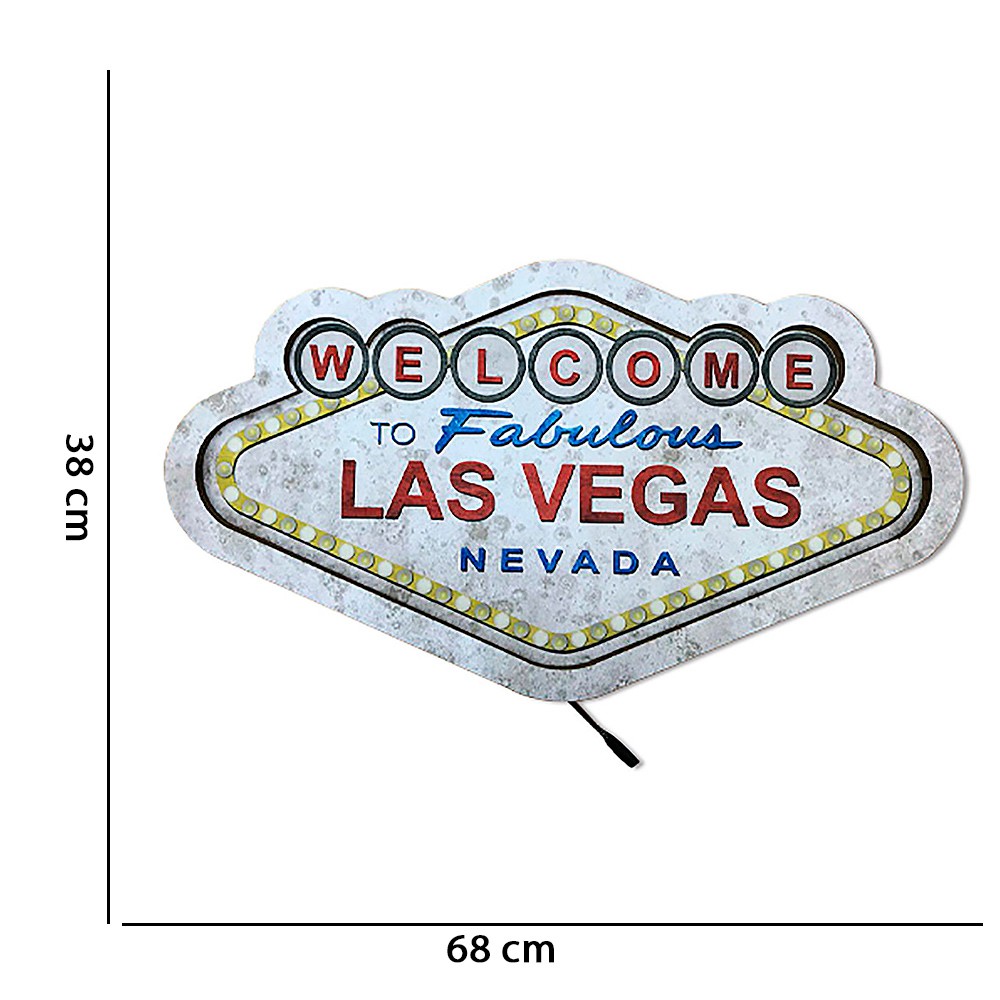 Luminária Decorativa de Parede "Welcome Las Vegas" D'Rossi