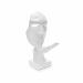 Máscara Sopro Decorativa Branco em Cerâmica 35x16x20 cm - D'Rossi