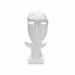 Máscara Sopro Decorativa Branco em Cerâmica 35x16x20 cm - D'Rossi