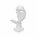 Máscara Sopro Decorativa Branco em Cerâmica 35x16x20 cm - D'Rossi