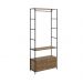 Módulo Para Guarda Roupa Steel Quadra com 02 Gavetas Estilo Industrial Vermont e Preto - D'Rossi