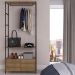 Módulo Para Guarda Roupa Steel Quadra com 02 Gavetas Estilo Industrial Vermont e Preto - D'Rossi