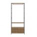 Módulo Para Guarda Roupa Steel Quadra com 02 Gavetas Estilo Industrial Vermont e Preto - D'Rossi