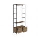 Módulo Para Guarda Roupa Steel Quadra com 02 Gavetas Estilo Industrial Vermont e Preto - D'Rossi