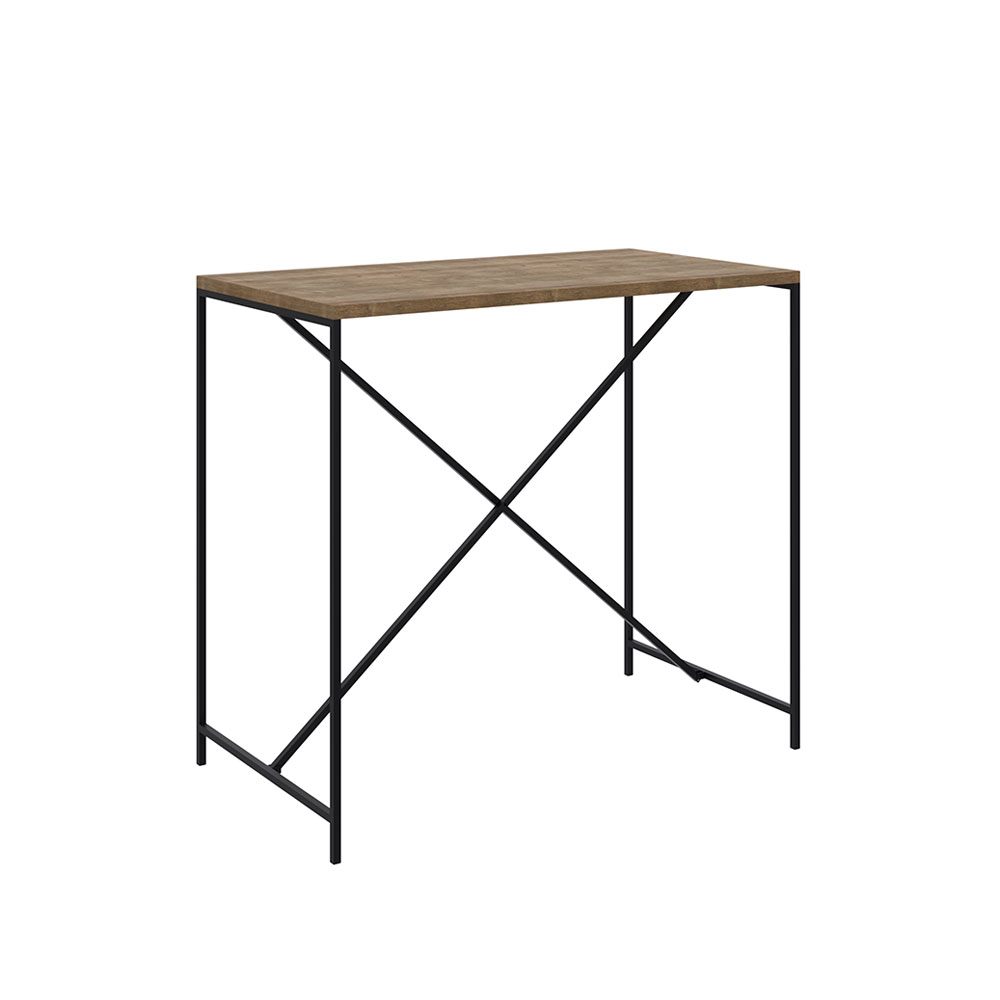 Mesa Bancada Steel Quadra Estilo Industrial Vermont e Preto 110 cm - D'Rossi