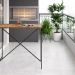 Mesa Bancada Steel Quadra Estilo Industrial Vermont e Preto 110 cm - D'Rossi