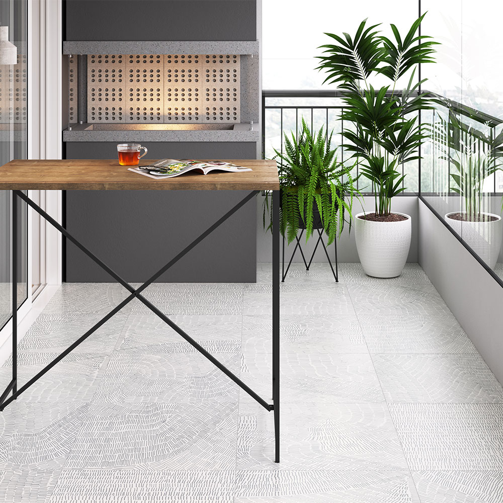 Mesa Bancada Steel Quadra Estilo Industrial Vermont e Preto 110 cm - D'Rossi
