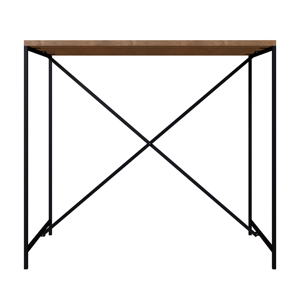 Mesa Bancada Steel Quadra Estilo Industrial Vermont e Preto 110 cm - D'Rossi