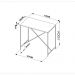 Mesa Bancada Steel Quadra Estilo Industrial Vermont e Preto 110 cm - D'Rossi