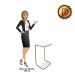 Mesa Lateral Tampo Branco Multiuso para Sofá Base Bronze D'Rossi