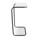 Mesa Lateral Tampo Branco Multiuso para Sofá Base Preto D'Rossi
