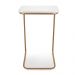 Mesa Lateral Tampo Multiuso Para Sofá Base  Dourado - D'Rossi