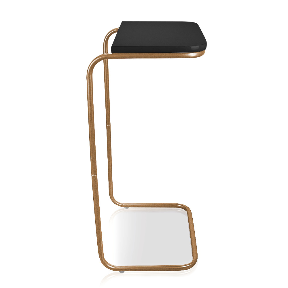Mesa Lateral Tampo Multiuso Para Sofá Base  Dourado - D'Rossi