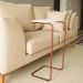 Mesa Lateral Tampo Multiuso Para Sofá Base Bronze J01 - D'Rossi