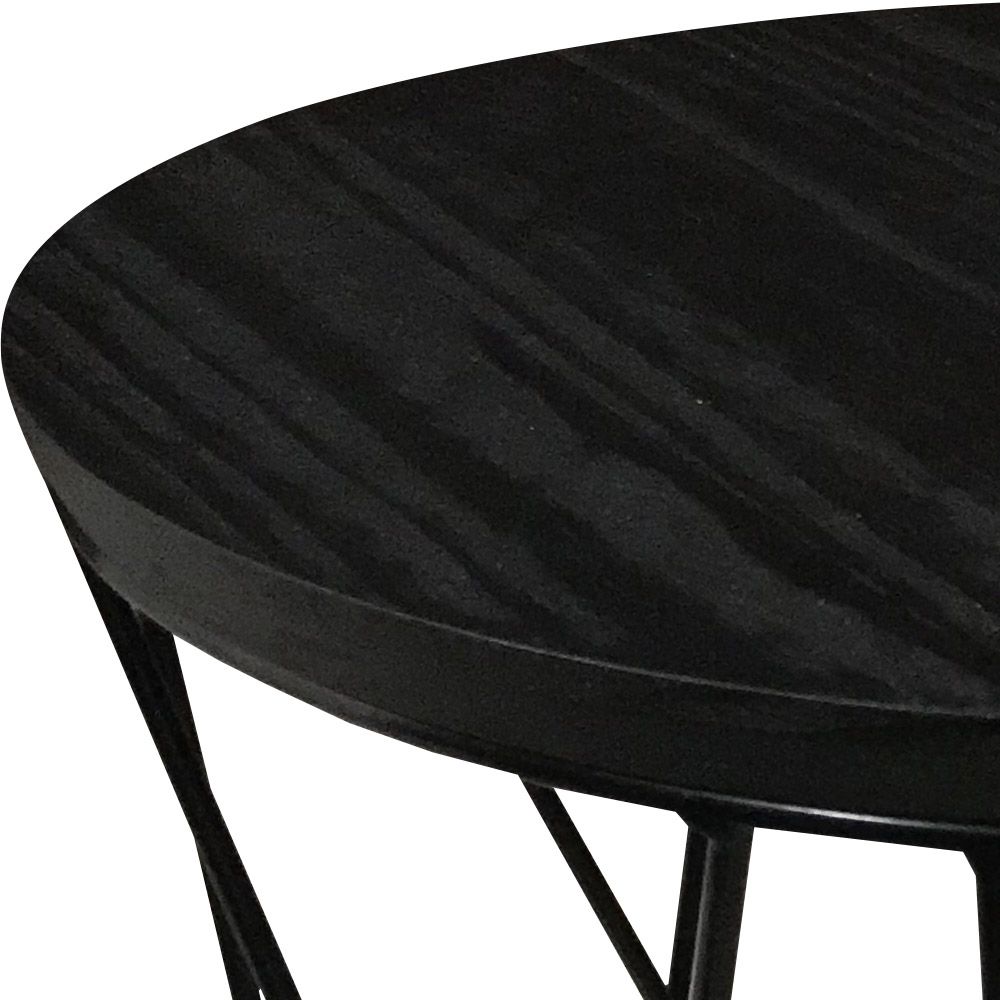 Mesa de Apoio Lateral em Metal Estilo Industrial - D'Rossi